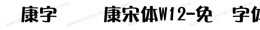 华康字库 华康宋体W12字体转换